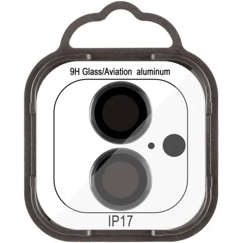 Захисне скло Metal Classic на камеру (у упак.) для Apple iPhone 17 (6.3") Чорний / Black