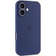 Чохол Silicone Case Full Camera Protective (AA) для Apple iPhone 16 (6.1") Синій / Deep navy