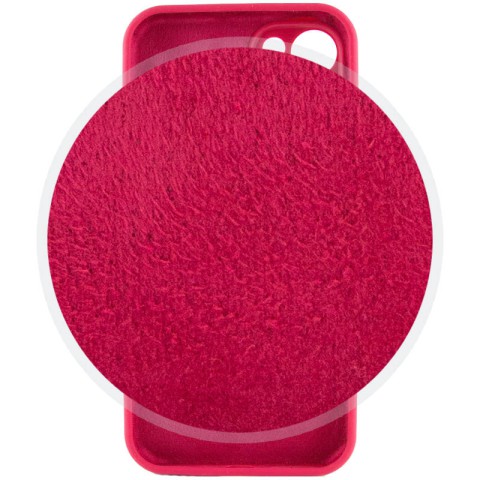 Чохол Silicone Case Full Camera Protective (AA) для Apple iPhone 14 (6.1") Червоний / Rose Red
