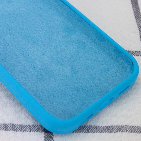 Чохол Silicone Case Full Protective (AA) NO LOGO для Apple iPhone 16 Pro (6.3") Блакитний / Blue