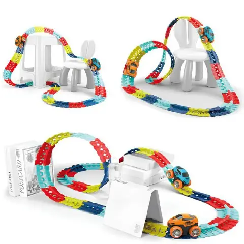 Інтерактивний трек з інерційною машинкою SHT 388 Changeable Trak (184pcs/1CAR) Colorful