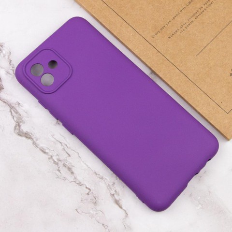 Чохол TPU GETMAN Liquid Silk Full Camera для Samsung Galaxy A05 Фіолетовий / Purple