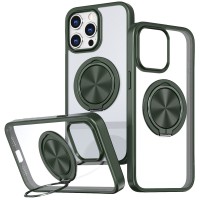 TPU+PC чохол Metal Ring with MagSafe для Apple iPhone 14 Pro (6.1") Зелений