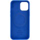 Чохол Silicone case (AAA) full with Magsafe and Animation для Apple iPhone 12 Pro Max (6.7") Синій / Capri Blue