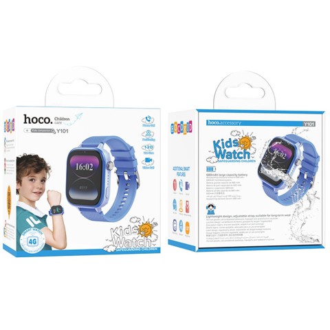 Дитячий cмарт-годинник Hoco Y101 4G with call function Blue