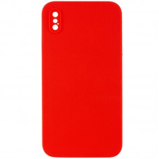 Silicone Case Square Full Camera Protective (AA) NOLOGO для Apple iPhone XS Max (6.5") Червоний / Red