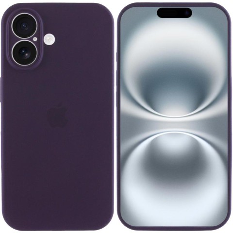 Чохол Silicone Case Full Camera Protective (AA) для Apple iPhone 16 (6.1") Фіолетовий / Elderberry