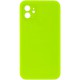 Чохол Silicone Case Square Full Camera Protective (AA) NOLOGO для Apple iPhone 11 (6.1") Салатовий / Neon green