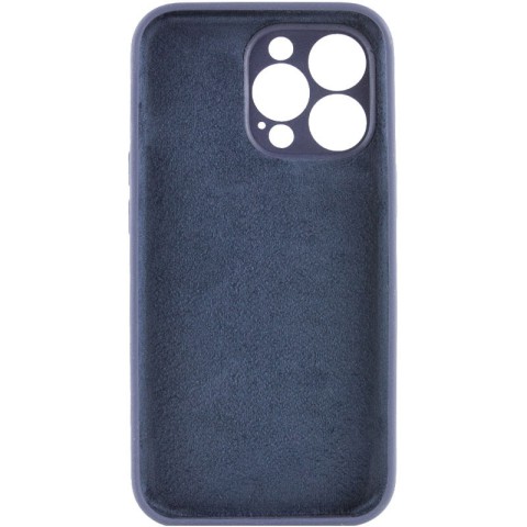 Чохол Silicone Case Full Camera Protective (AA) NO LOGO для Apple iPhone 14 Pro (6.1") Темно-синій / Midnight blue