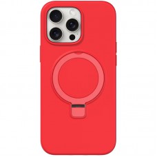 Чохол Silicone Case Full Protective NO LOGO with Ring для Apple iPhone 15 Pro Max (6.7") Red