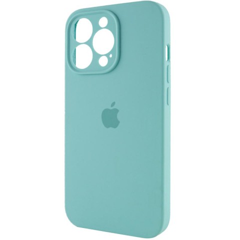 Чохол Silicone Case Full Camera Protective (AA) для Apple iPhone 13 Pro (6.1") Бірюзовий / Marine Green