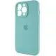 Чохол Silicone Case Full Camera Protective (AA) для Apple iPhone 13 Pro (6.1") Бірюзовий / Marine Green