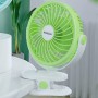 Портативний вентилятор Rechargeable mini fan WD-225C 1200mAh Green / White