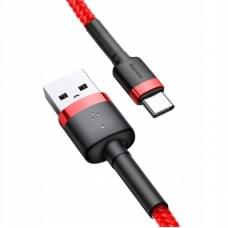 Дата кабель Baseus Cafule Type-C Cable 3A (1m) (CATKLF-B) Червоний / Чорний Дата кабель Baseus Cafule Type-C Cable 3A (1m) (CATKLF-B) Червоний / Чорний
