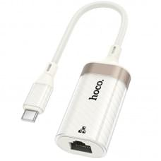 Перехідник Hoco UA41 Crystal Type-C to RJ45 100 Mbs (0.15m) Apricot Перехідник Hoco UA41 Crystal Type-C to RJ45 100 Mbs (0.15m) Apricot