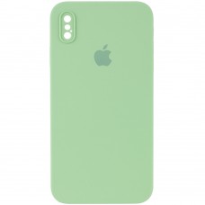 Чехол Silicone Case Square Full Camera Protective (AA) для Apple iPhone XS / X (5.8")