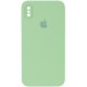 Чохол Silicone Case Square Full Camera Protective (AA) для Apple iPhone XS / X (5.8") М'ятний / Mint