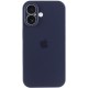 Чохол Silicone Case Full Camera Protective (AA) для Apple iPhone 16 (6.1") Темно-синій / Midnight blue