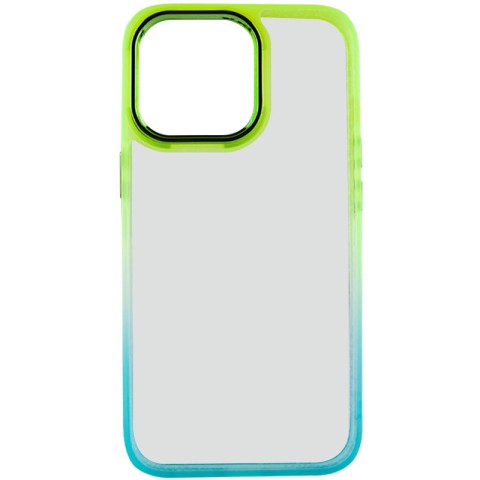 Чохол TPU+PC Fresh sip series для Apple iPhone 14 Pro Max (6.7") Бірюзовий / Лимонний