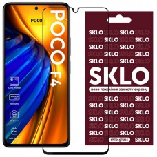 Захисне скло SKLO 3D (full glue) для Xiaomi Poco F4 Чорний