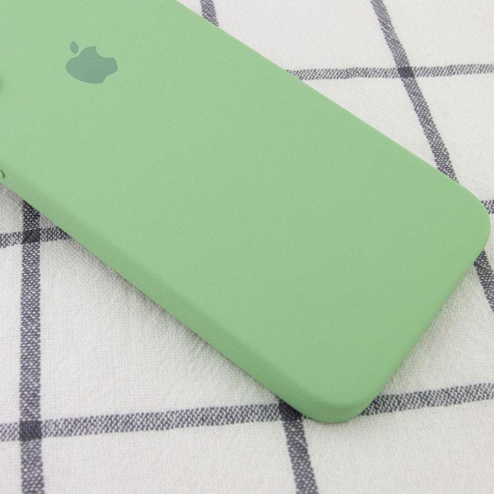 Чохол Silicone Case Square Full Camera Protective (AA) для Apple iPhone 7/8/SE (2020) (4.7") М'ятний / Mint