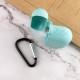 Силіконовий футляр New з карабіном для навушників Airpods Pro Бірюзовий / Marine Green