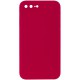 Чохол Silicone Case Square Full Camera Protective (AA) NOLOGO для Apple iPhone 7 plus/8 plus (5.5") Червоний / Rose Red