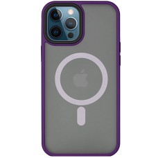 TPU+PC чохол Metal Buttons with MagSafe для Apple iPhone 14 Pro (6.1") Темно-фіолетовий
