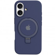 Чохол Silicone Case Full Protective with Ring для Apple iPhone 16 (6.1") Dark Blue