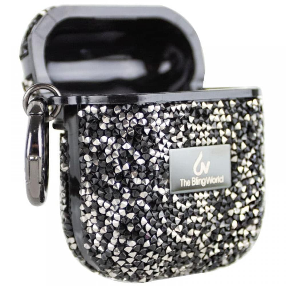 TPU чохол Bling World Rock Diamond для навушників AirPods 1/2 Чорний