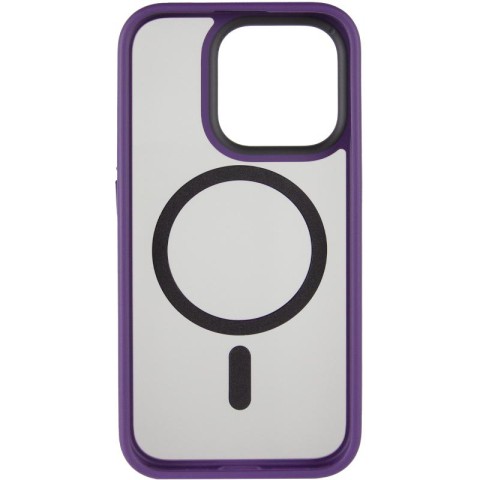 TPU+PC чохол Metal Buttons with MagSafe для Apple iPhone 16 Pro Max (6.9") Темно-Фіолетовий