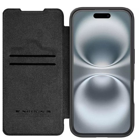 Шкіряний чохол-книжка Nillkin Qin Prop для Apple iPhone 16 Pro Max (6.9") Black