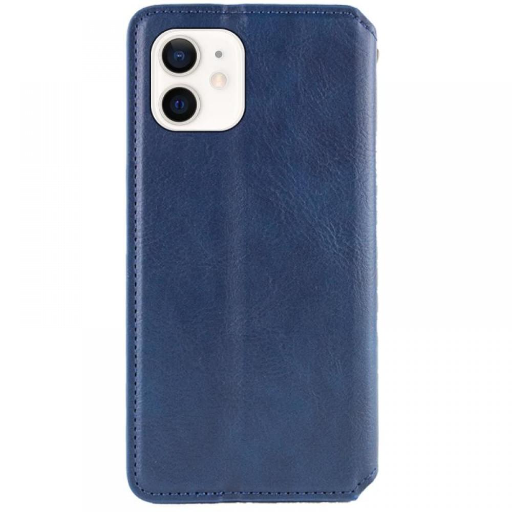 Шкіряний чохол-книжка GETMAN Cubic (PU) для Apple iPhone 11 (6.1") Синій