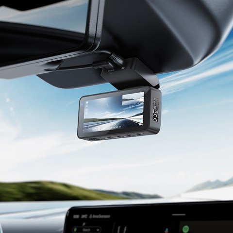 Відеореєстратор Hoco DV12 3.69-inch display with rear camera (2K+720P) Silver gray