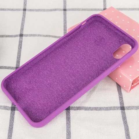 Чохол Silicone Case Full Protective (AA) NO LOGO для Apple iPhone XS Max (6.5") Фіолетовий / Grape