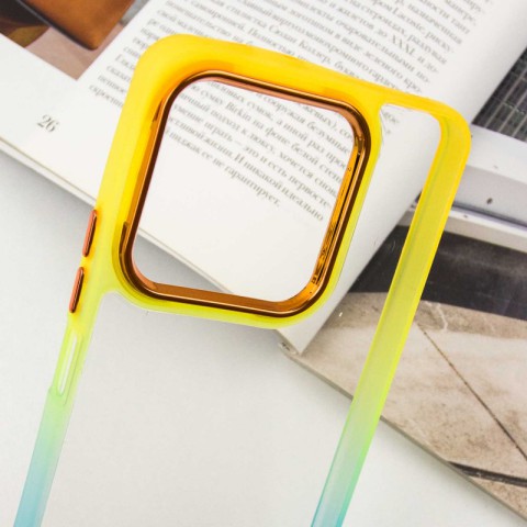 Чохол TPU+PC Fresh sip series для Xiaomi Redmi Note 13 4G Бірюзовий / Помаранчевий