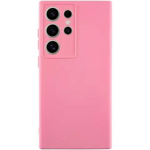 Чохол TPU GETMAN Liquid Silk Full Camera для Samsung Galaxy S24 Ultra Рожевий / Pink