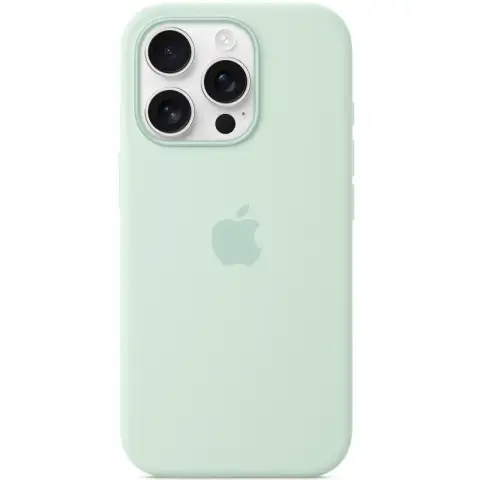 Чохол Silicone case (AAA) with Magsafe and Animation для Apple iPhone 16 Pro (6.3") Aquamarine