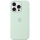 Чохол Silicone case (AAA) with Magsafe and Animation для Apple iPhone 16 Pro (6.3") Aquamarine