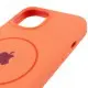 Чохол Silicone Case Full Protective (AA) with MagSafe для Apple iPhone 15 (6.1") Помаранчевий / Papaya