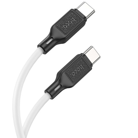 Дата кабель Hoco X90 Cool silicone Type-C to Type-C 60W (1m) White