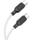 Дата кабель Hoco X90 Cool silicone Type-C to Type-C 60W (1m) White