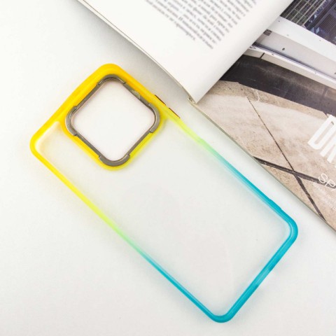 Чохол TPU+PC Fresh sip series для Xiaomi Redmi Note 13 4G Бірюзовий / Помаранчевий