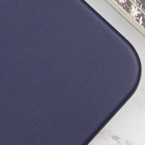 Шкіряний чохол Leather Case (AAA) with MagSafe and Animation для Apple iPhone 14 (6.1") Ink