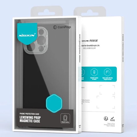 Чохол Silicone Nillkin LensWing Prop Magnetic для Apple iPhone 16 Pro Max (6.9") Чорний / Black