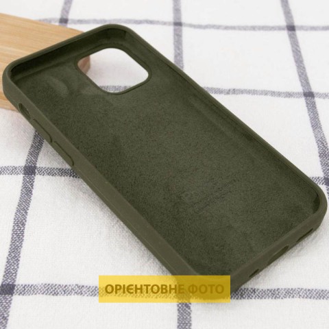 Чохол Silicone Case Full Protective (AA) для Apple iPhone 16 Plus (6.7") Зелений / Dark Olive