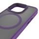 TPU+PC чохол Metal Buttons with MagSafe для Apple iPhone 15 Pro (6.1") Темно-Фіолетовий