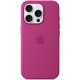Чохол Silicone case (AAA) full with Magsafe and Animation для Apple iPhone 16 Pro (6.3") Fuchsia