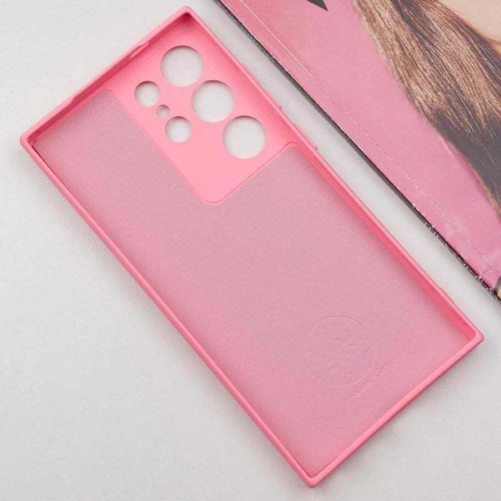 Чохол TPU GETMAN Liquid Silk Full Camera для Samsung Galaxy S24 Ultra Рожевий / Pink