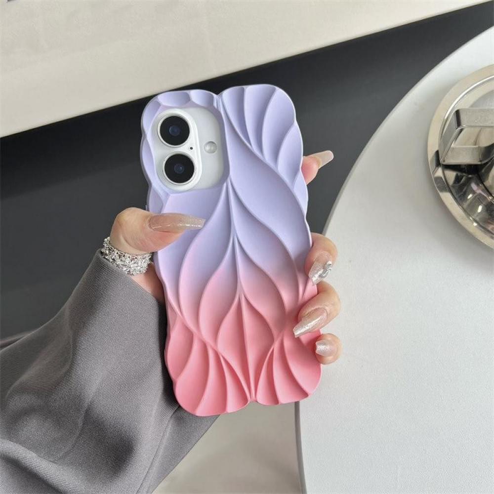 TPU чохол Leaf для Apple iPhone 16 (6.1") Lilac / Pink